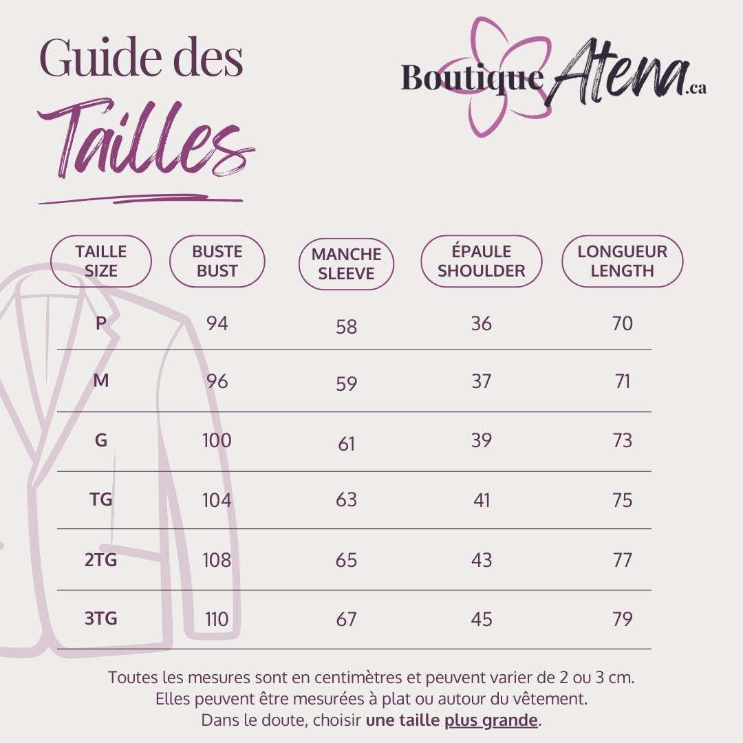 Guide des tailles