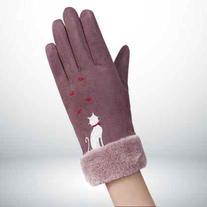 Gants en suède Cat Love