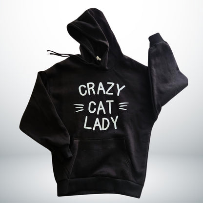 Crazy Cat Lady Printed Hoodie