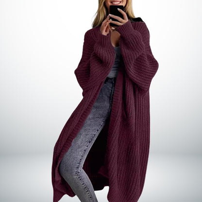 Long cardigan ample en tricot